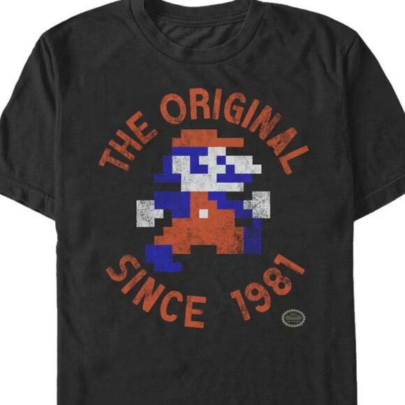 Men's Nintendo 8-Bit Mario Man 1981 T-Shirt - Picture 3 of 3